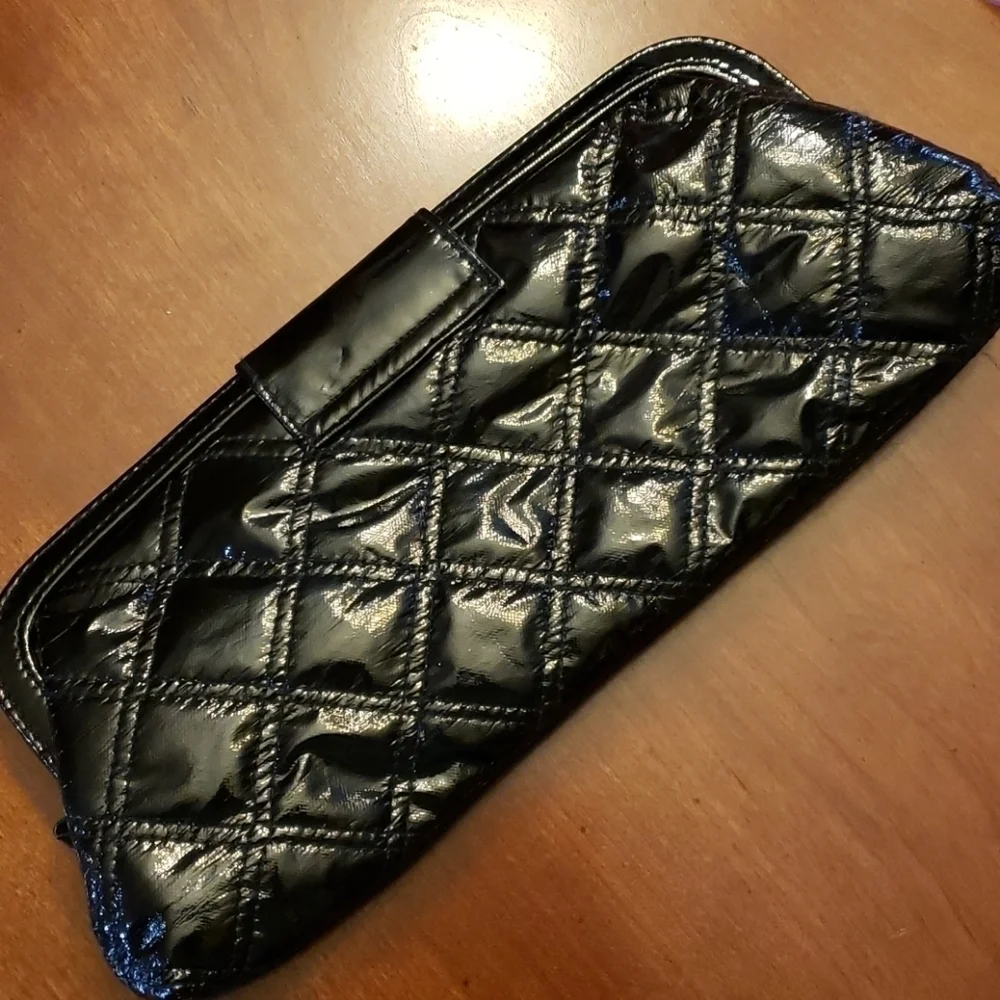 Black Quilted Evening Clutch Like New